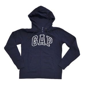 Dark Blue Vintage Gap Zip Up Sweater Hoodie